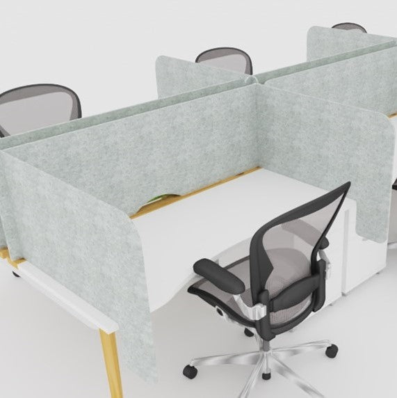 Arc Desk Top Screen Sets with Front Protrusion,  L Shape (add on)