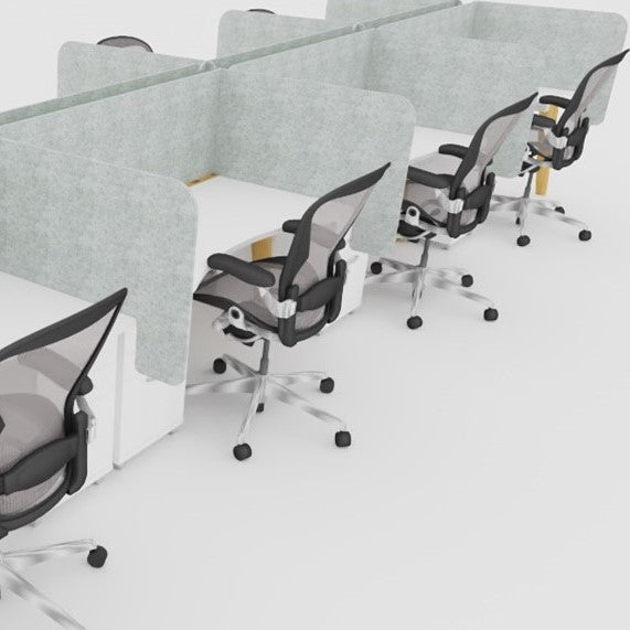 Arc Desk Top Screen Sets with Front Protrusion,  L Shape (add on)