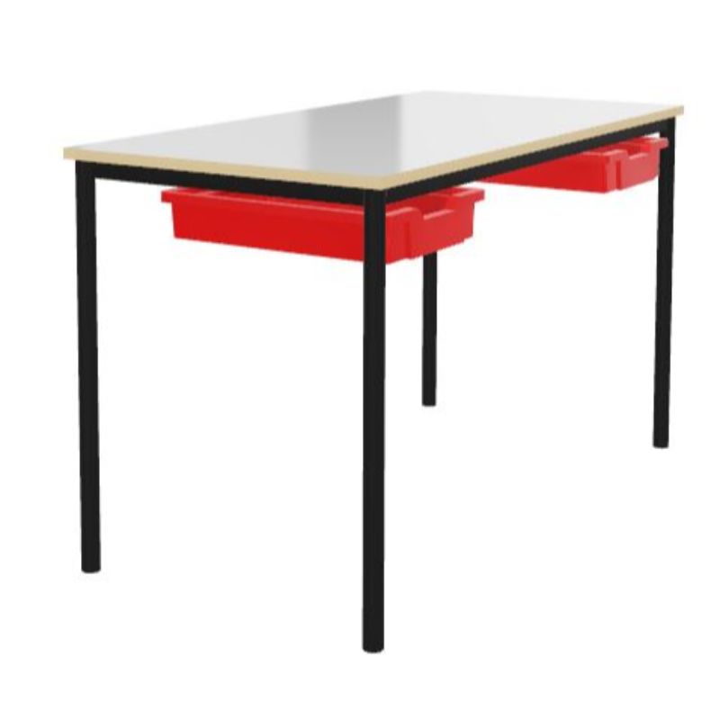 Whiteboard Top Rectangular Welded Frame Tray Tables