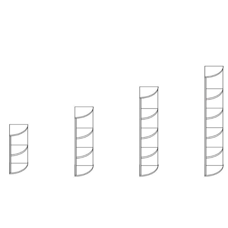 Wendover MFC Single Sided Corner Bookcases - 300mm Deep