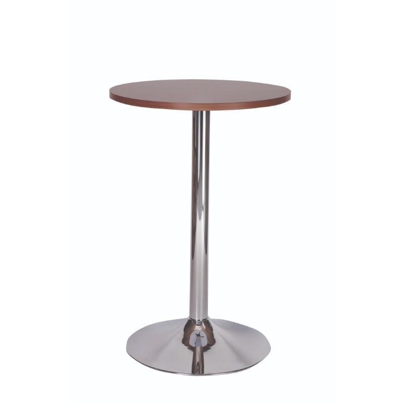 Dining Table Palma Round Chrome Pedestal Base Poseur Table