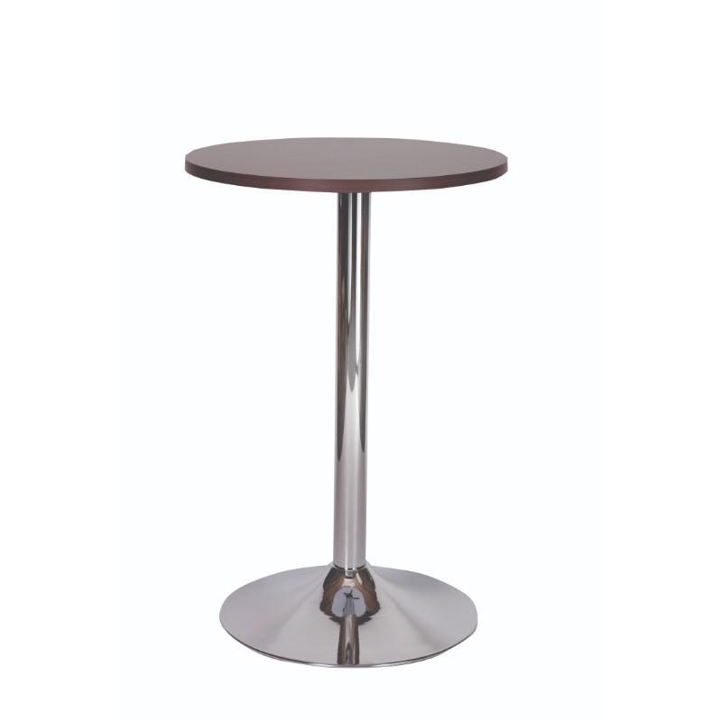 Dining Table Palma Round Chrome Pedestal Base Poseur Table