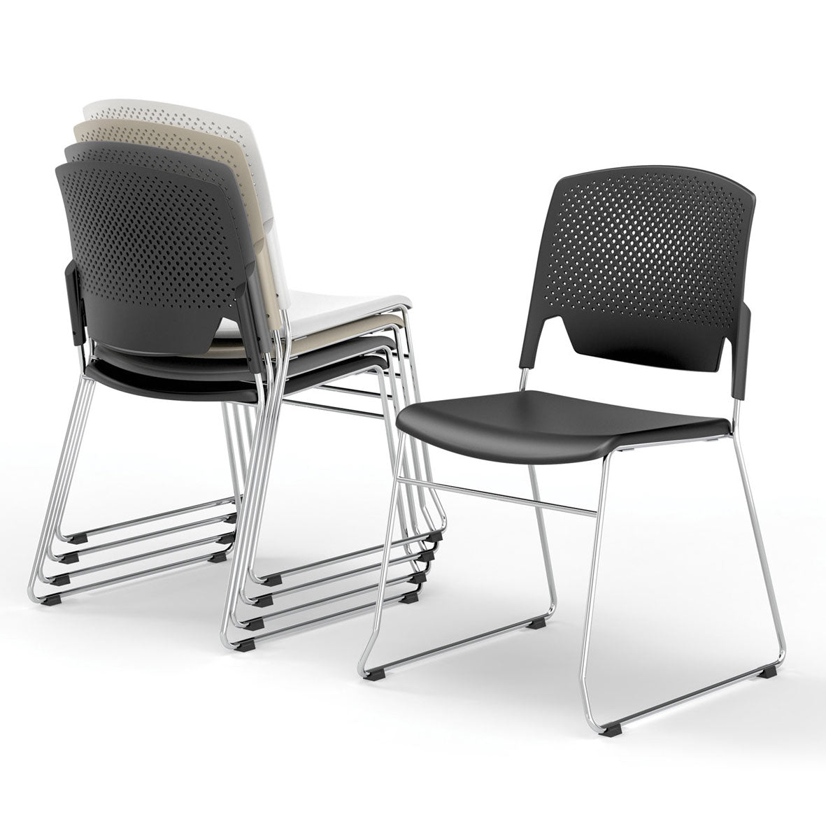 Verge Skid Base Stacking Chair