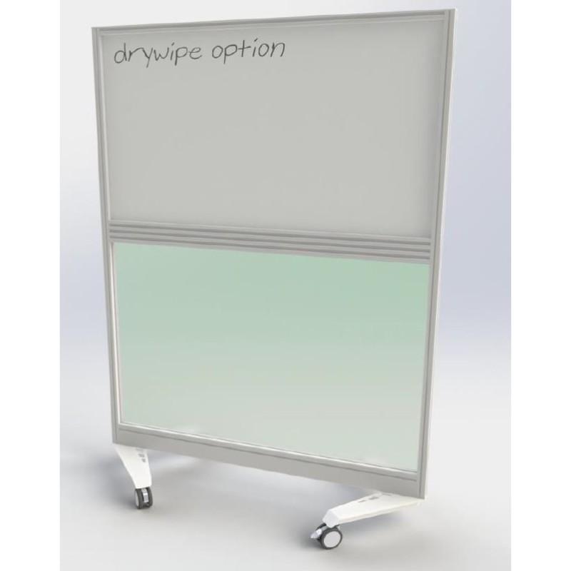 Floor Standing Screen w800 x h1500 mm Gamma Perspex Mobile Screen w800 x h1500 mm