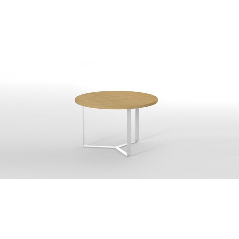 Meeting Table Alpine Stylish Metal Frame Executive Round Meeting Table