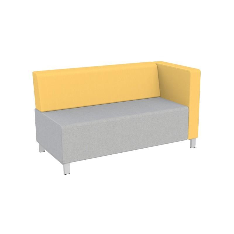 Modular Seating Double Unit w/Back & Left Arm (as seated) Stanza Seating Double Unit w/Back & Left Arm (as seated)