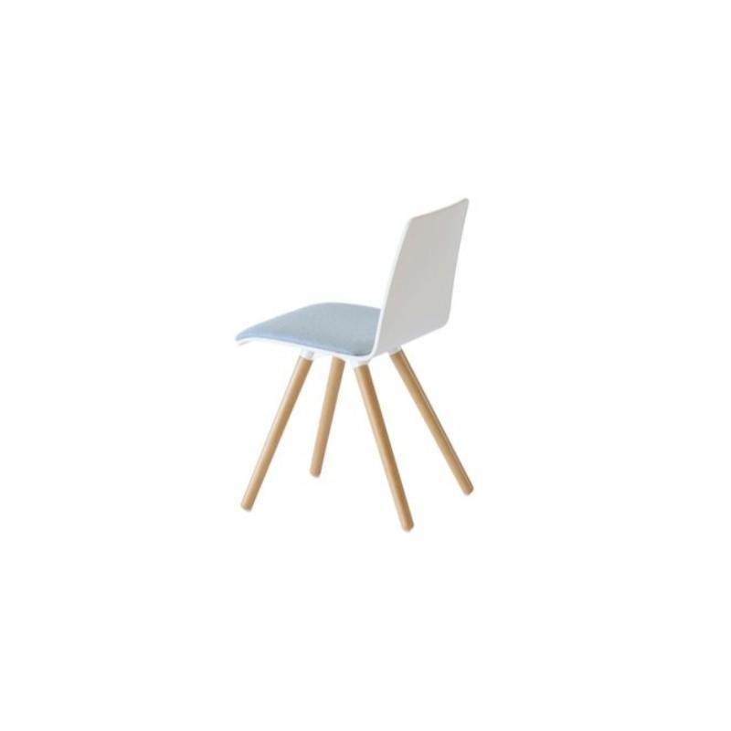 multipurpose chair White HPL / Upholstered Seat Pad Silo Wood Frame Chair White HPL / Upholstered Seat Pad