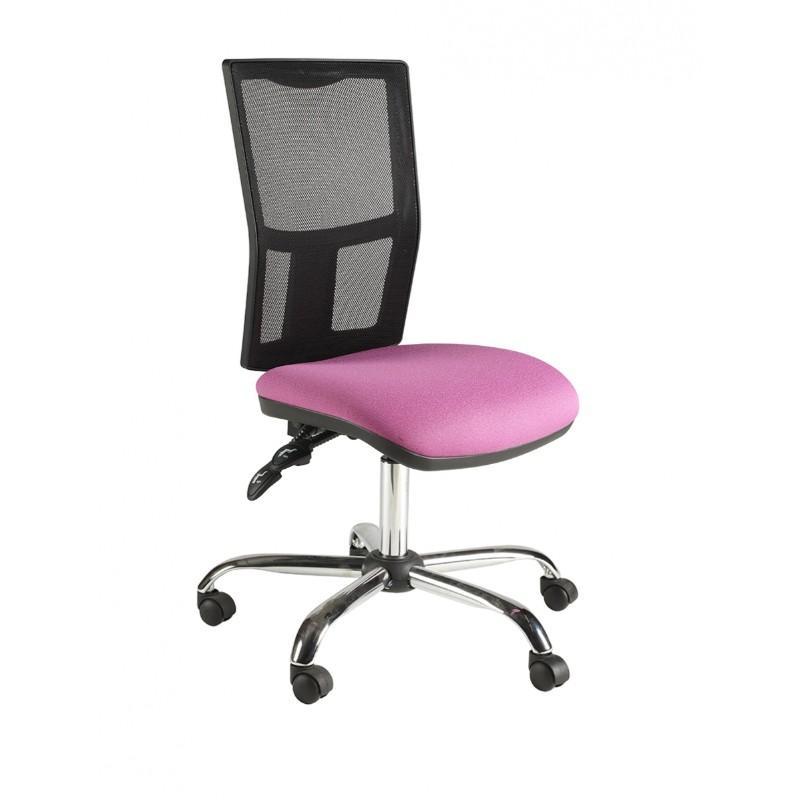 Operator Chair No Arms / 3 Lever Mech / Chrome Clipper Mesh Back Operator Chair No Arms / 3 Lever Mech / Chrome