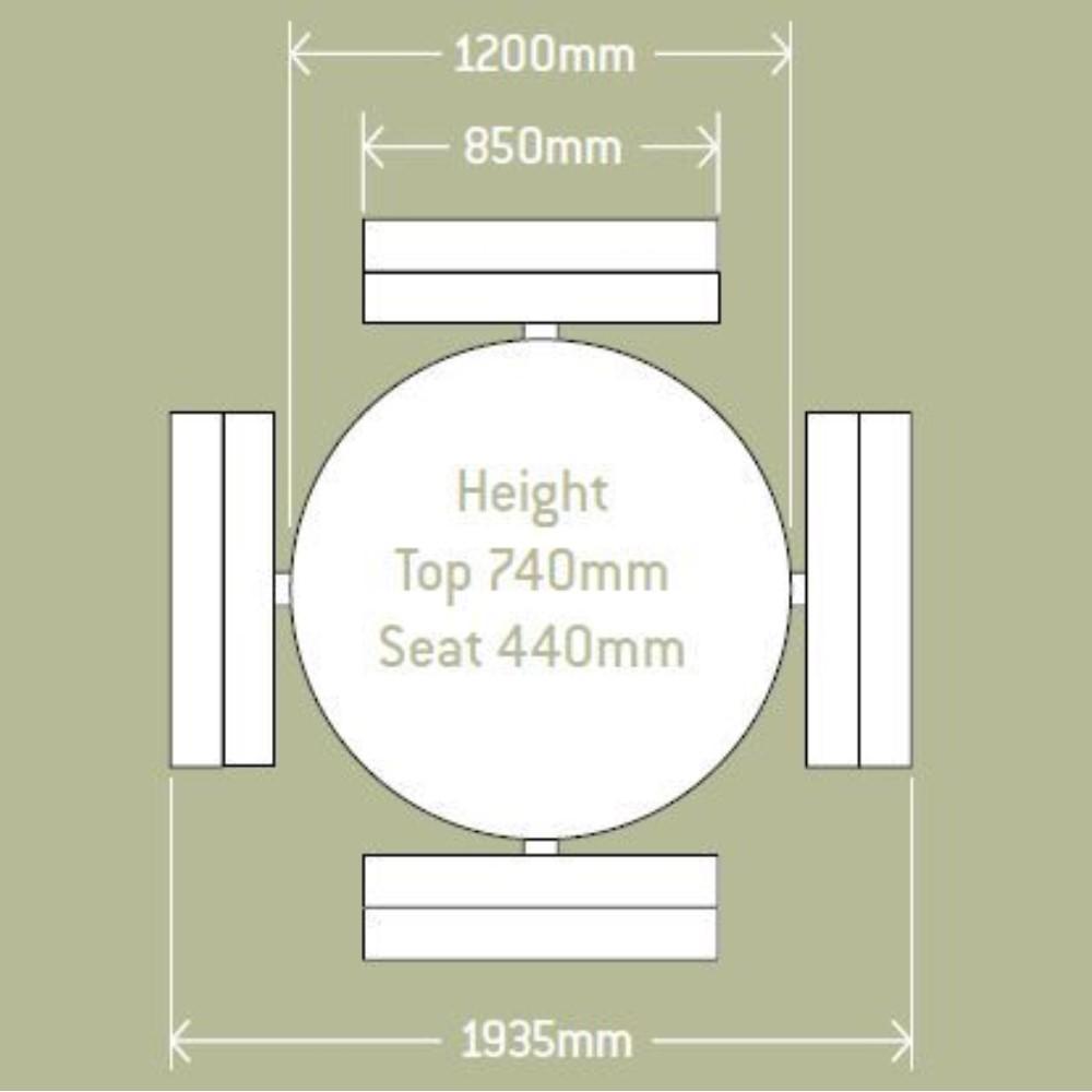 outdoor tables & benches Circular 8 Seater Table