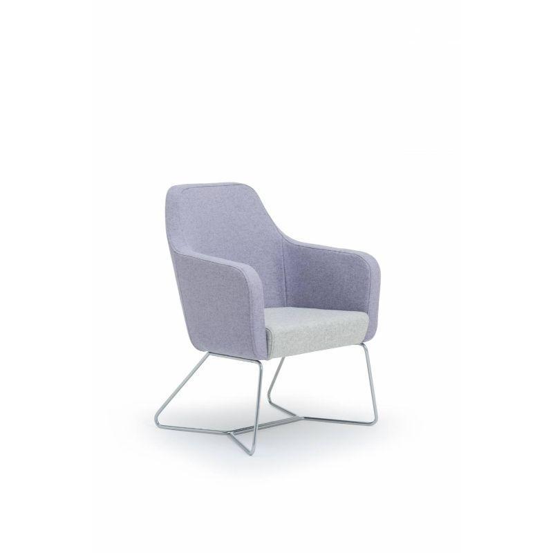 Soft Seating Chrome Skid Frame Harper Tub Style Collection Chrome Skid Frame