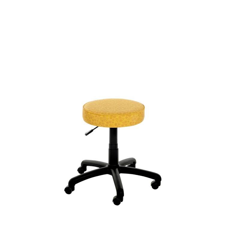 Stool Black Swivel Leyton Round IT Swivel Stool On Castors