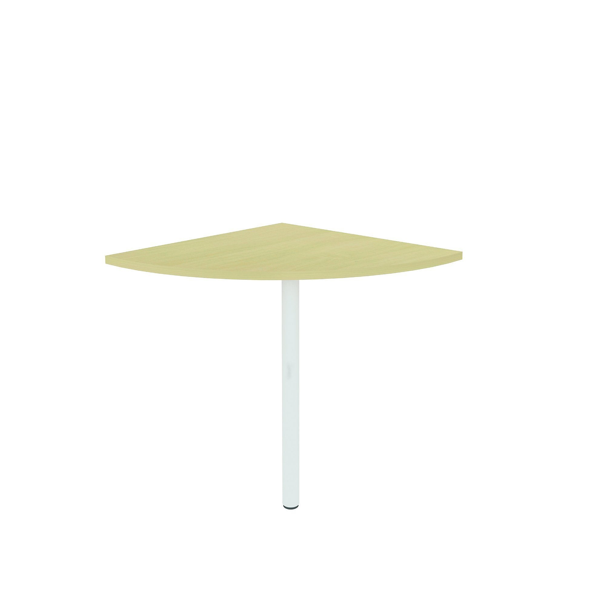 table 1 Pole Leg Alpine Quarter Round Desk 1 Pole Leg