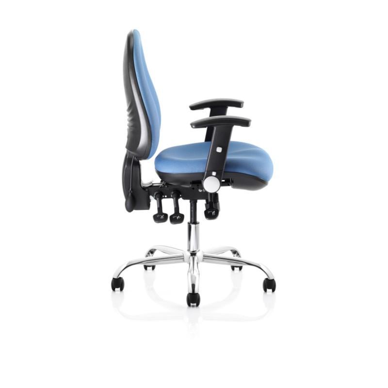 task chair Black Height Adjustable Arms / Black Nylon Spider Base / Standard Ergotek High Back Task Chair Black Height Adjustable Arms / Black Nylon Spider Base / Standard