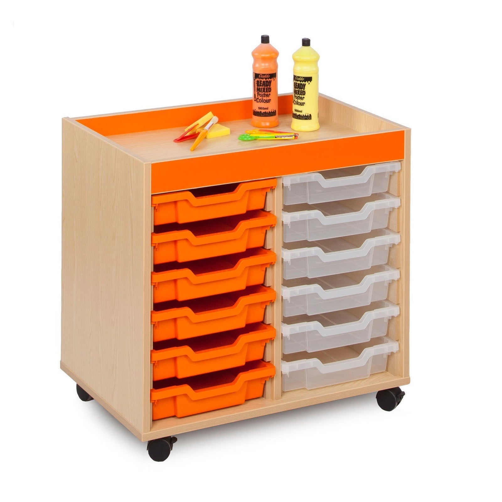 Tray Unit Candy Colours 12 Shallow Tray Unit